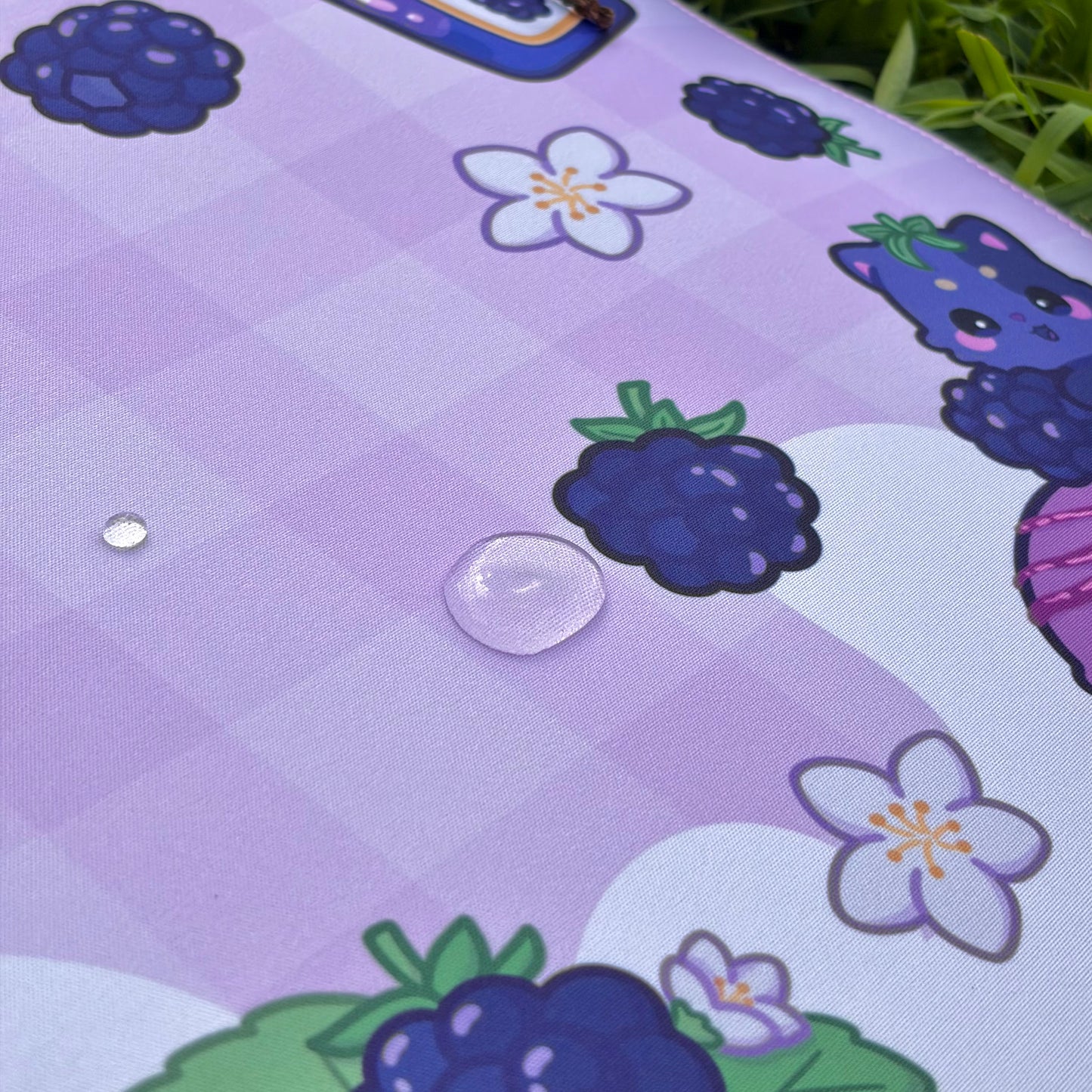 Blackberry FruitKitty Waterproof Desk Mat