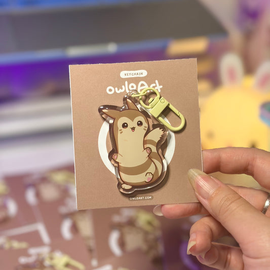 Happy Ferret Acrylic Keychain