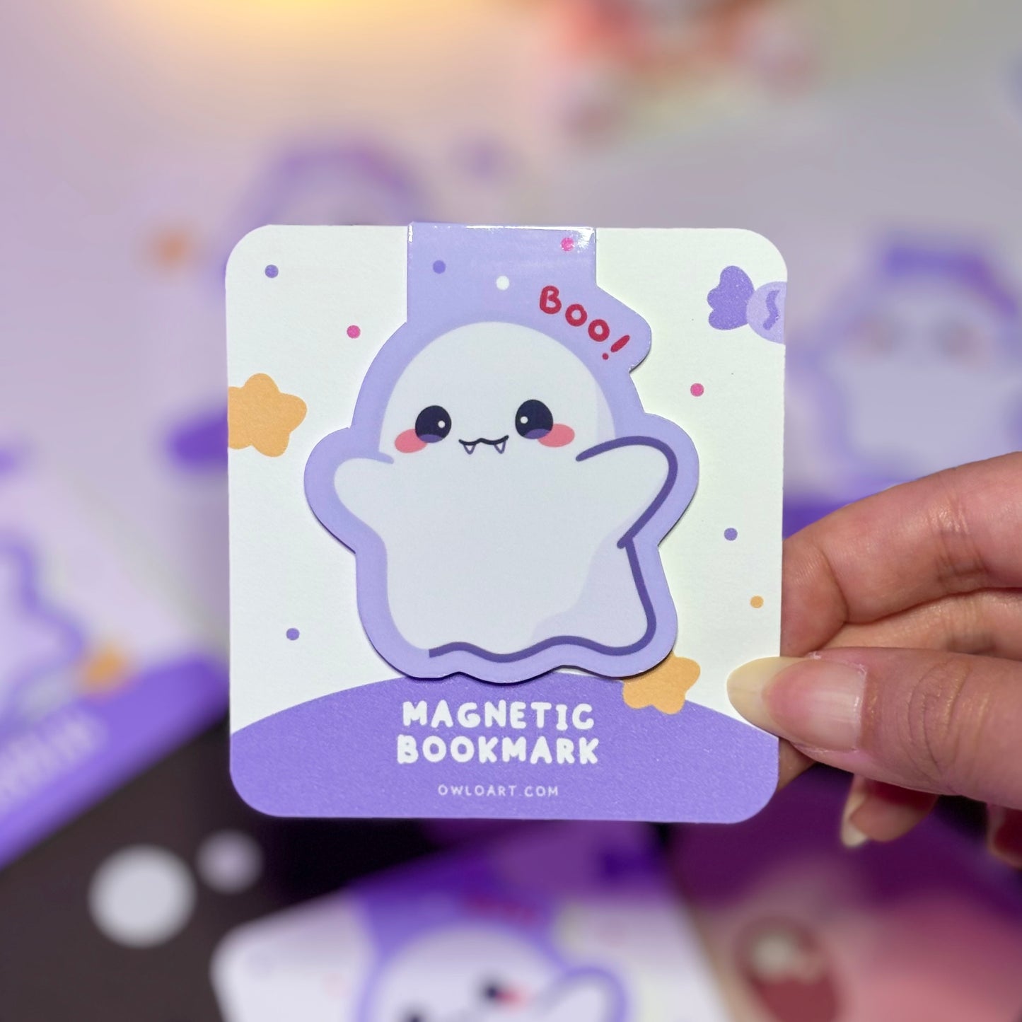 Cute Ghost Magnetic Bookmark