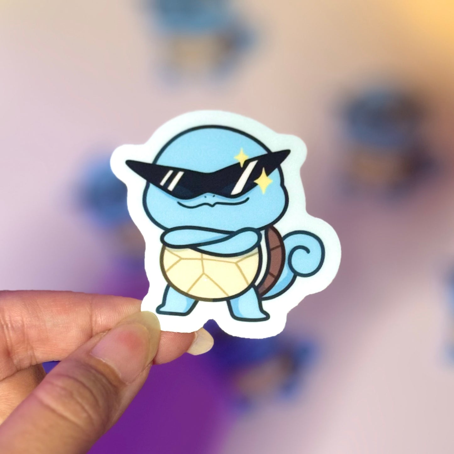 Cool Sunglasses Turtle Waterproof Sticker