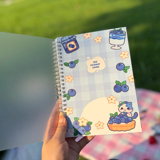 Blueberry FruitKitty Sticker Reusable Book (A5 size)