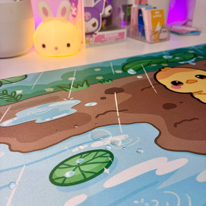 Under the Lily Pad Waterproof Desk Mat