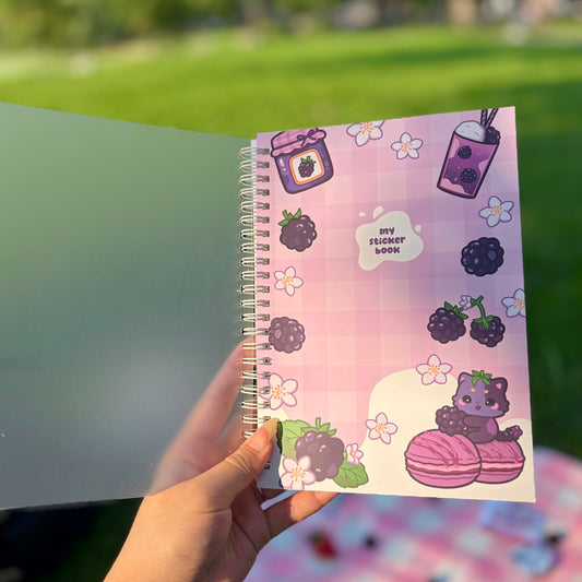 Blackberry FruitKitty Sticker Reusable Book (A5 size)