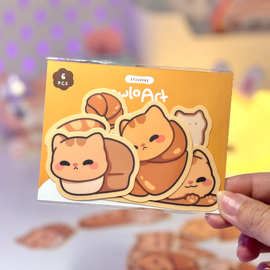 Cat Bakery Waterproof Matte Stickers