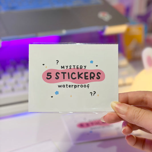 Mystery B-Grade Waterproof Sticker Set (5pcs)