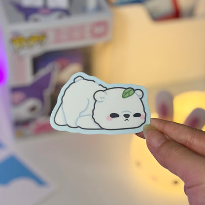 Mausu the Bear Waterproof Matte Stickers