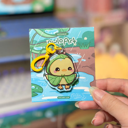Rainy Day Duck Acrylic Keychain