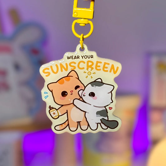 Wear your Sunscreen Acrylic Keychain