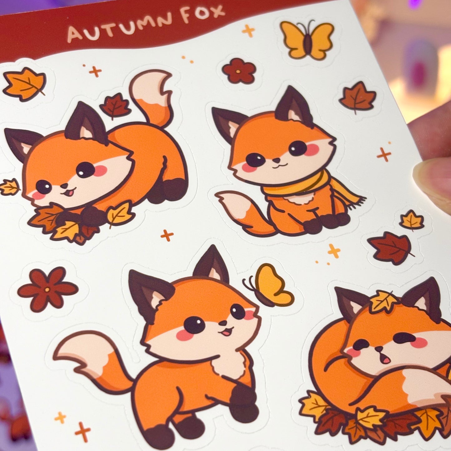 Autumn Fox Sticker sheet