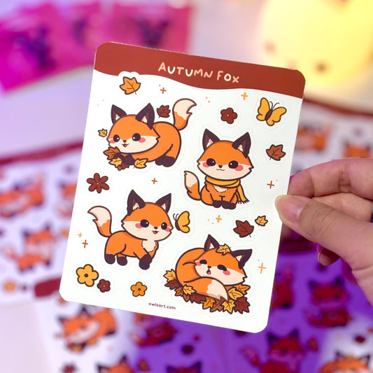 Autumn Fox Sticker sheet