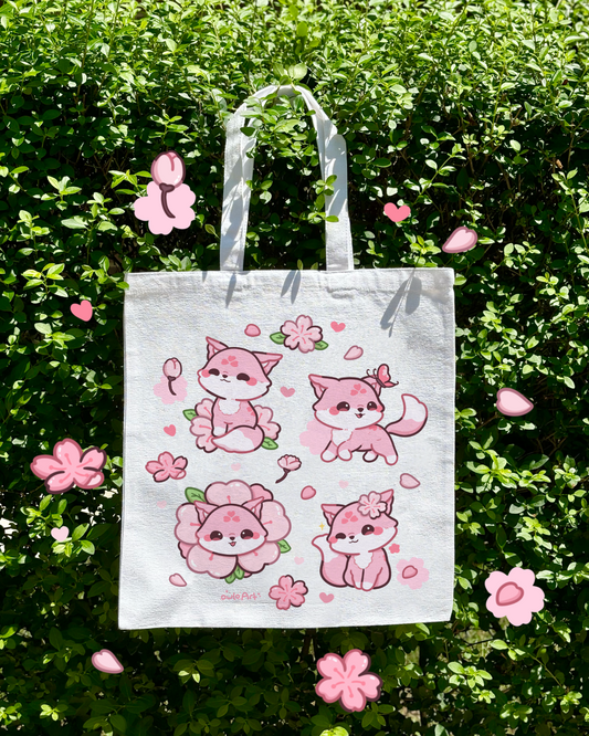 Sakura Fox Tote Bag