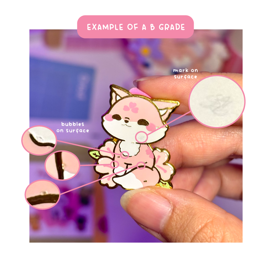 Sakura Fox Enamel Pin