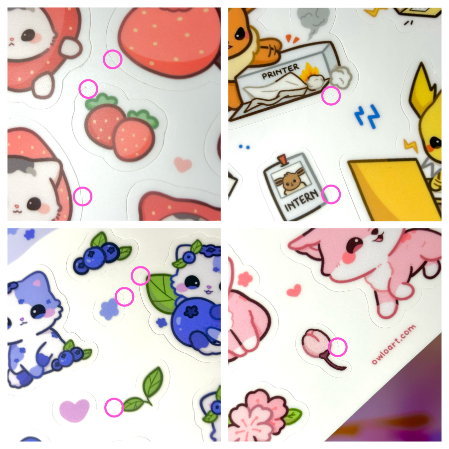 B-Grade Waterproof Sticker Sheet