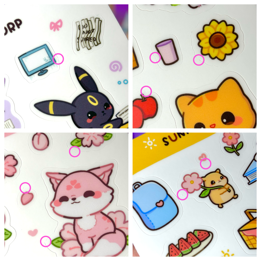 B-Grade Waterproof Sticker Sheet