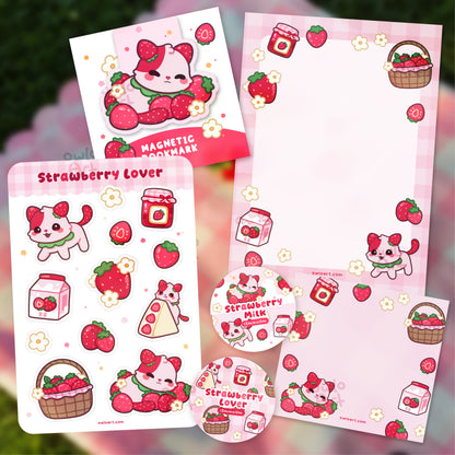 Strawberry Blast FruitKitty Stationery Bundle