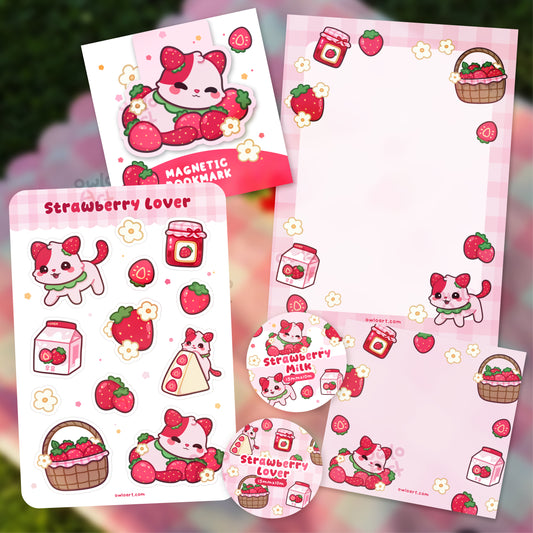 Strawberry Blast FruitKitty Stationery Bundle