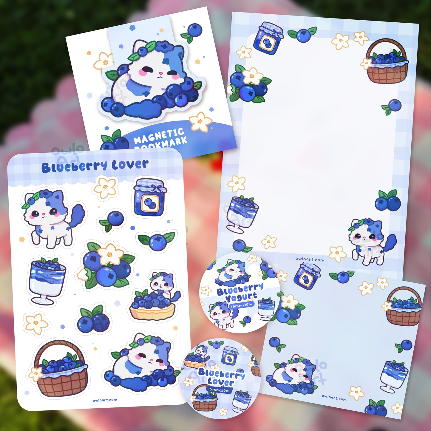 Blueberry Dream FruitKitty Stationery Bundle