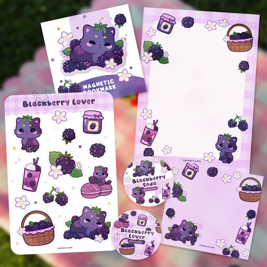 Blackberry Velvet FruitKitty Stationery Bundle