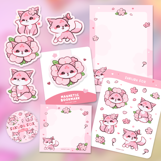 Sakura Fox Stationery Bundle