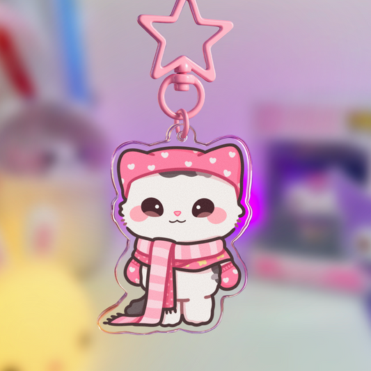 Bundled up Remi Acrylic Keychain