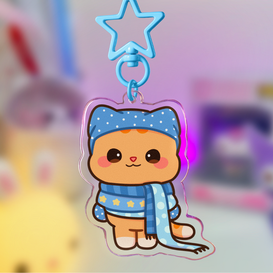 Bundled up Reese Acrylic Keychain