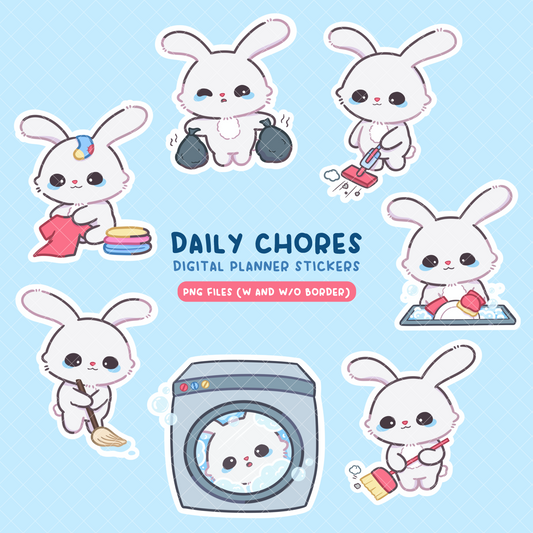 Daily Chores Digital Planner Sticker | Planner Sticker Sheet