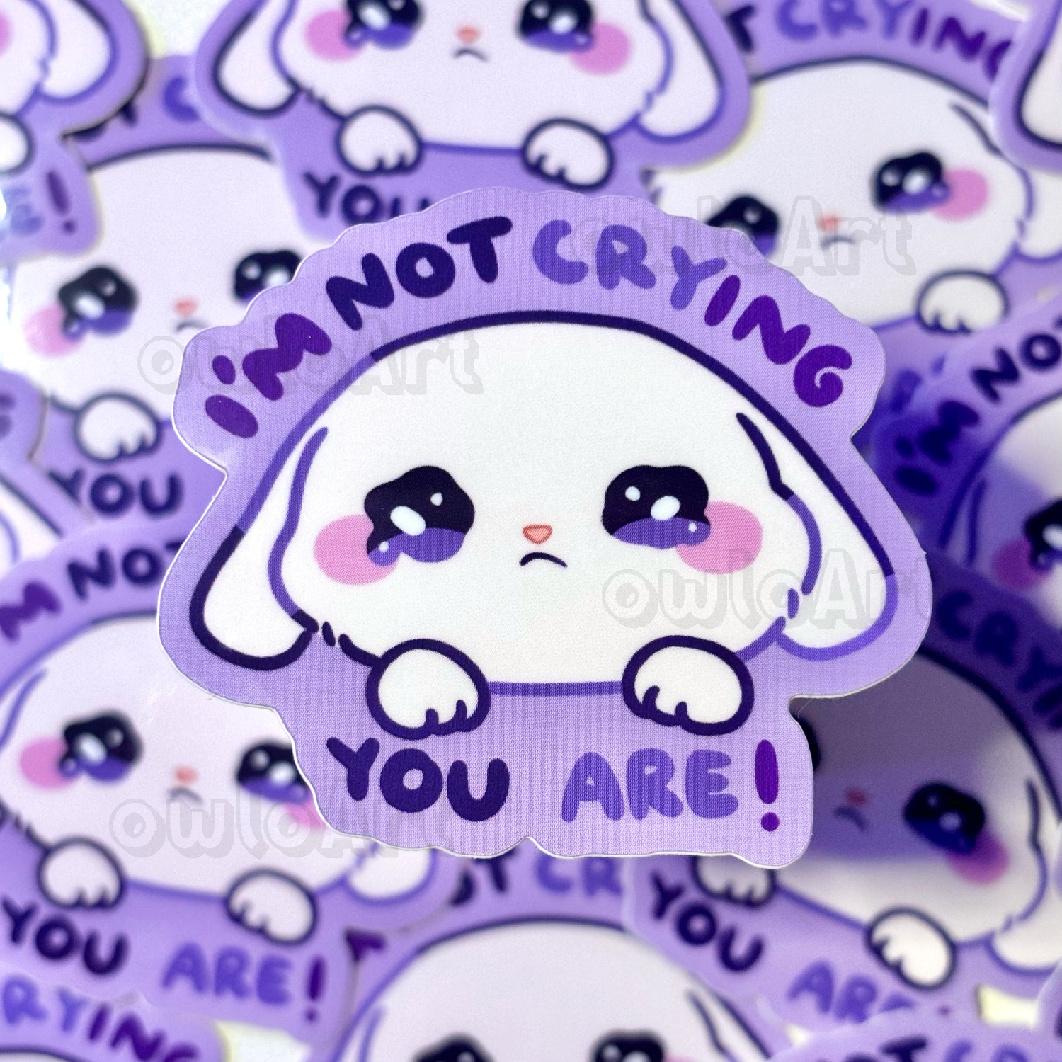 Crying Typing Sticker I'm not Crying You Are Sticker | Glossy – owloArt