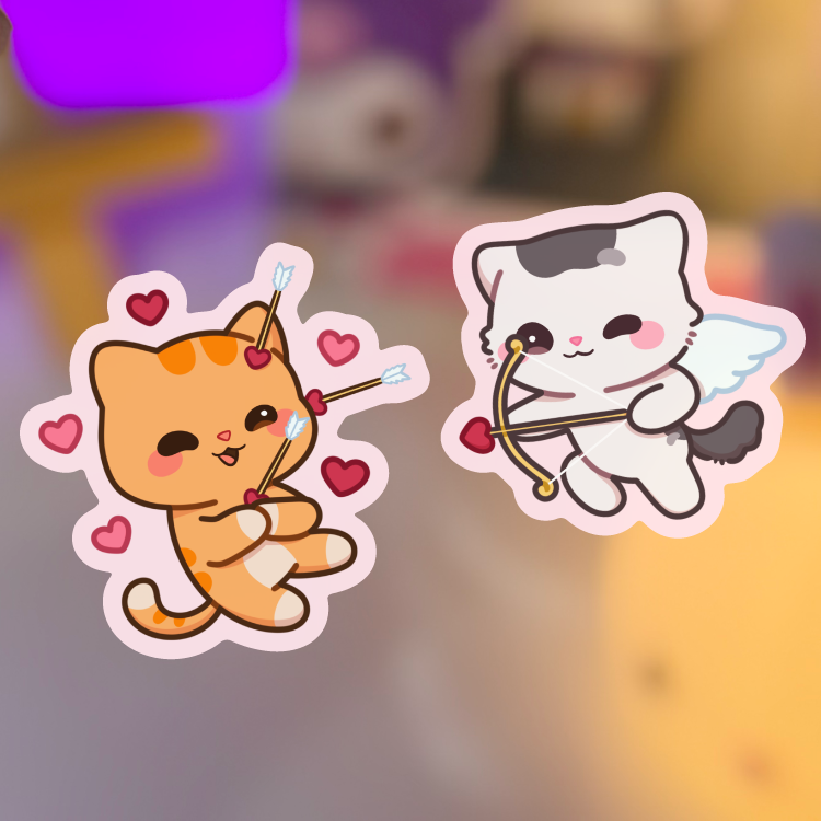 Cupid Love - Reese and Remi Waterproof Sticker