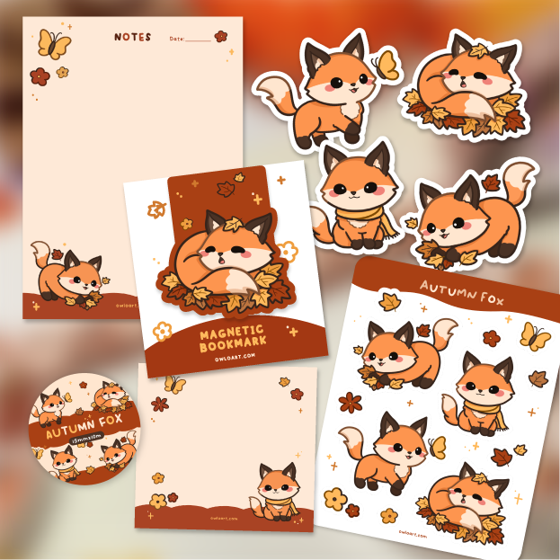 Autumn Fox Stationery Bundle