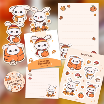 Cozy Fall Bunny Stationery Bundle