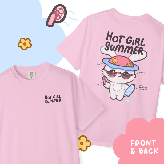 Hot Girl Summer T-Shirt – Comfort Colors Front & Back Graphic Tee