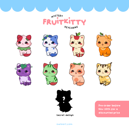 [PREORDER] Mystery FruitKitty Keychain