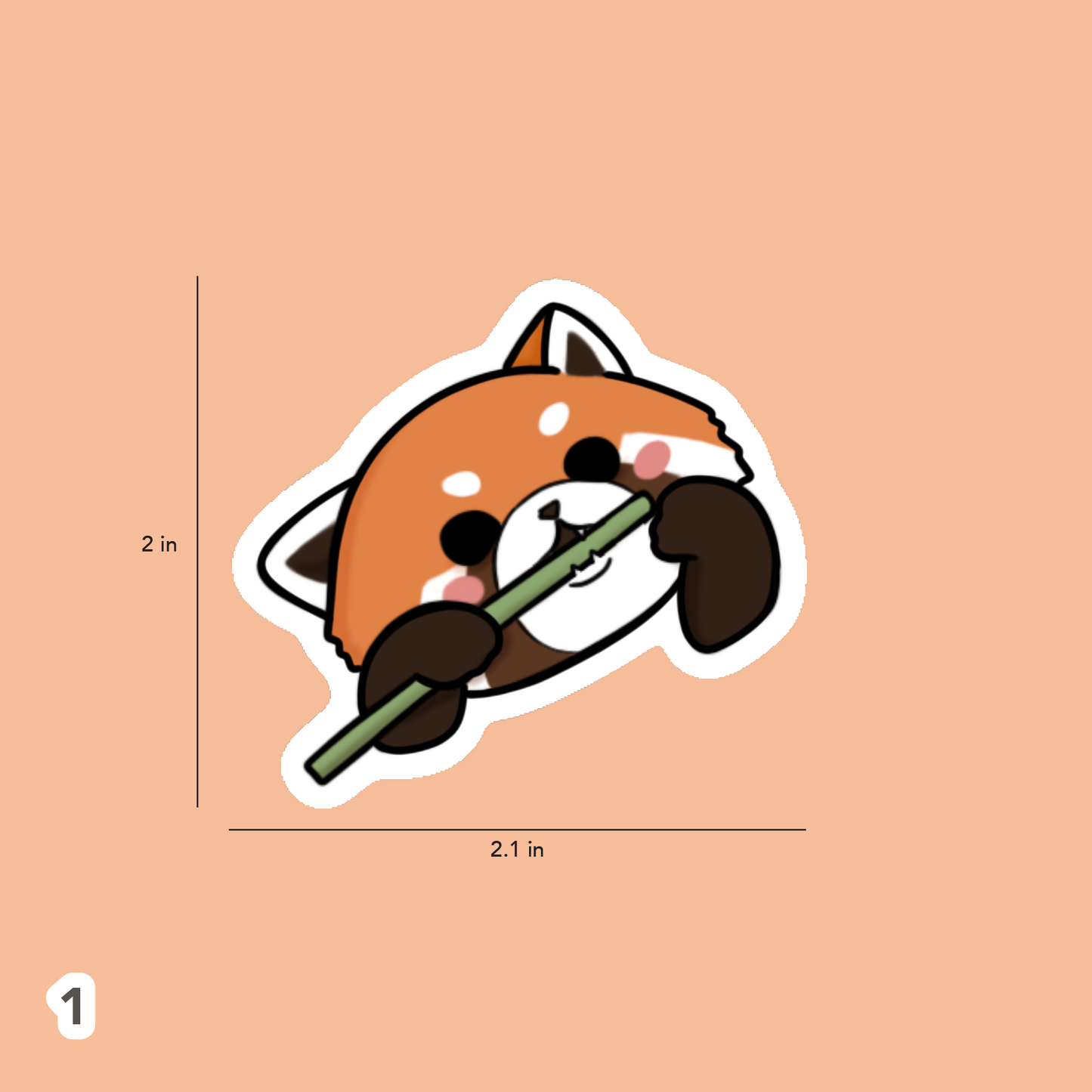 Red Panda sticker (Waterproof)