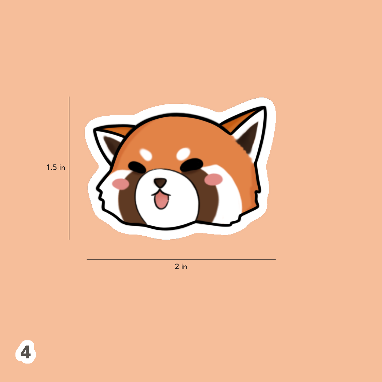 Red Panda sticker (Waterproof)