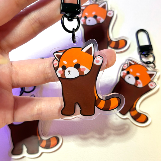 Red Panda Acrylic Keychain