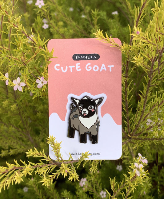 Dwarf Goat Enamel Pin