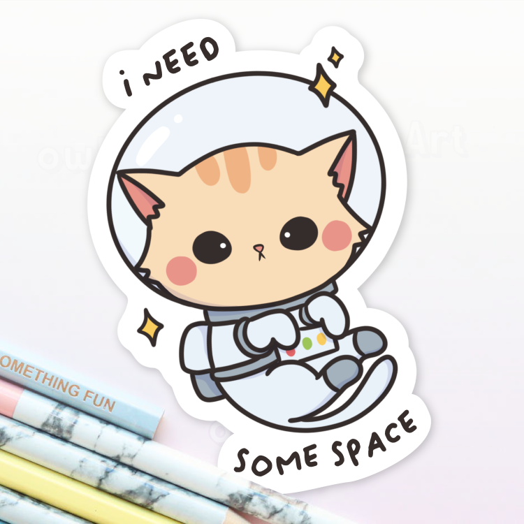 I need some space | Catitude Sticker (waterproof)