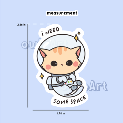 I need some space | Catitude Sticker (waterproof)